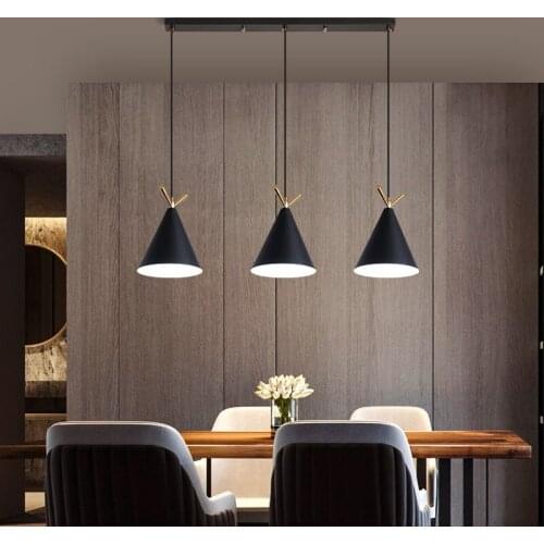 Modern ceiling chandelier Nordic simple chandelier above dining table kitchen guest room coffee shop interior lighting