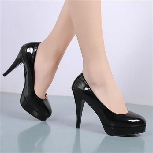 Autumn Classic Women Pumps PU Super High Heel Pumps Solid Color Shallow Platform Fashion Office Ladies Work Shoes
