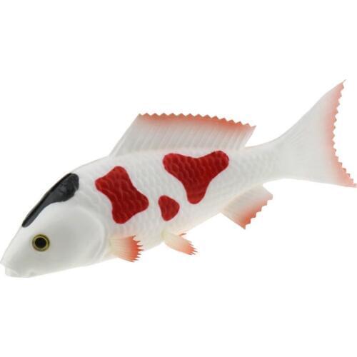 Gresorth 9 inch Artificial White Carp Decoration Fake Fish Animal Toy Home Kitchen Shop Restaurant Model Display