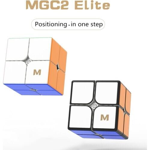 Yongjun MGC2 Elite M 2x2x2 Magnetic Speed Magic Cube Stickerless YJ MGC2 Elite 2x2 Cubes Puzzle Yj Mgc 2x2 Educational Toys Gift