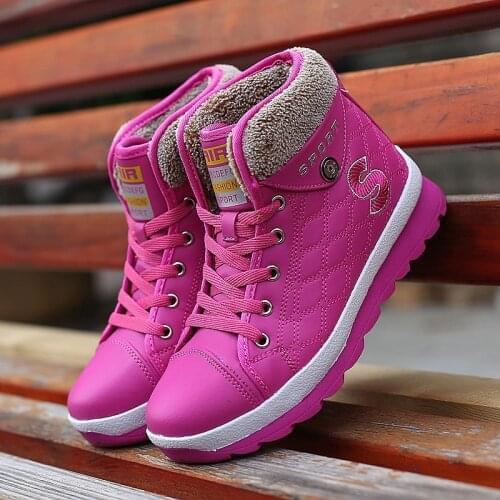 Q56 WOMEN ANKLE BOOTS Shoe Artificial Leather Lace-Up Goth Winter Keep Warm Luxury Besigner Platform Punk Female Shoes Snow Boot