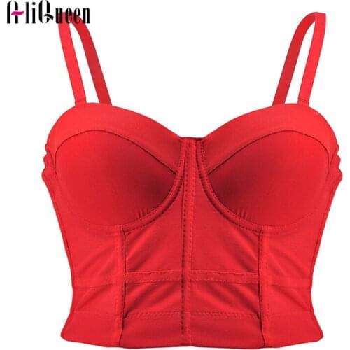 Female Gothic Streetwear Corset Sexy Fashion Bustier Slim Crop Tops Women White Red Black Corsets Halter Top Summer Bras Tops