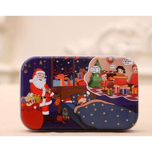 1SET Christmas Jigsaw Puzzle Modern Wooden DIY Small Gifts Children Hand Made Santa Puzzle Cartoon Educational Gift QA 234