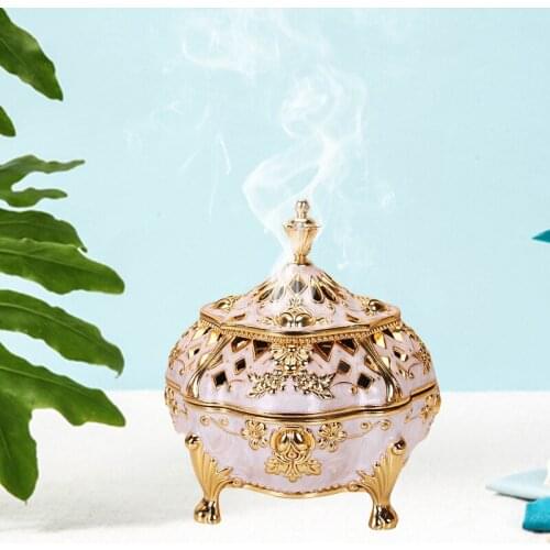1 Pc Vintage Incense Holder Creative Metal Incense Burner Handicraft Evaporator Middle East Bakhoor Burner Home Office Decor