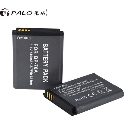 2pcs BP-70A EA-BP70A IA-BP70A BP70A IABP70A Battery for SAMSUNG AQ100, DV150F, ES65, ES67, ES70, ES71, ES73, ES74, ES75, ES80