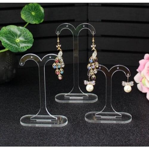 Acrylic Earring Hanging Holder T Earring Display Stand Jewelry Organizer Case Earring Showing Shelf High Quality