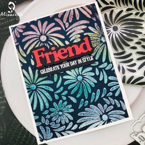 Alinacutle CLEAR STAMPS Big Fireworks Flower Scrapbooking Handmade Card Album Paper Craft Rubber Transparent Silicon Stamp