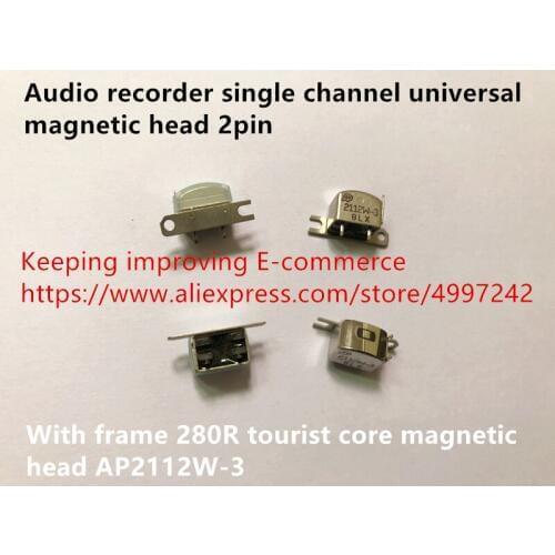 Hot spot audio recorder single channel universal magnetic head 2pin frame 280R tourist core magnetic head switch AP2112W-3