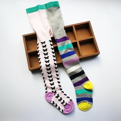 Baby Girl Children Tights Cotton Pantyhose Girl Kids Leggings Tights Striped Girls Striped Tights