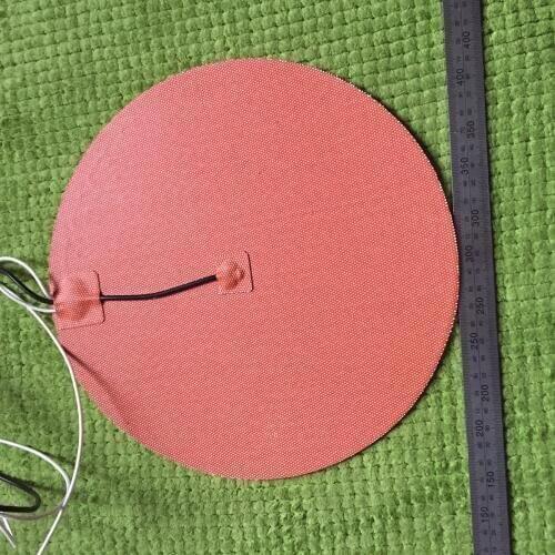 Dia 400mm 900W 120V w/ 3M PSA & Thermistor, Round Tank Silicone Heater, Huge Kossel 3D Printer Build Plate Heated bed