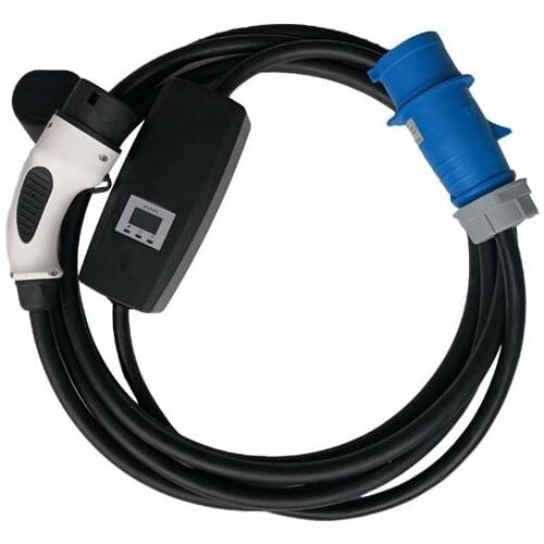 KHONS 240Volt 32Amp Electric Car Charger IEC 62196 Plug Type 2 CEE Charger Portable EVSE with Blue CEE