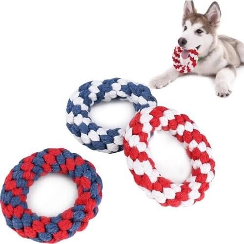 Pet Toys Teeth Bite-Resistant Cotton Rope Rings Toys for Dog Medium Big and Large Dog Molar Toy Chew Toy Pets Accessories