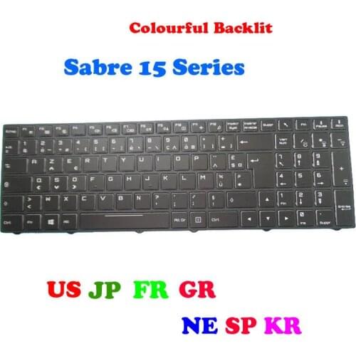 US JP GR Backlit Keyboard For Gigabyte For Sabre 15 W8 15-K 15-G For Sabre 17 United States Japanese German United Kingdom UK