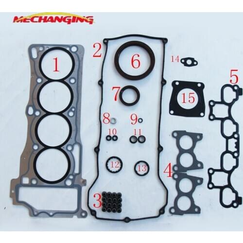 QG18DE FOR NISSAN 2003 YEAR SUNNY N16 Engine Gasket Enging Rebuilding kits Full Set Engine seal Gasket 10101-4M785
