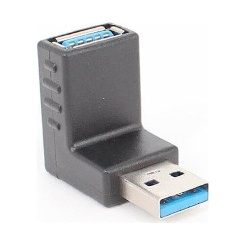 Upper Elbow USB 3.0 Male To Female Right Angle Data Extension Computer Adapter L Type 90 Male To Female USB Adapter