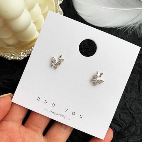 Korean Butterfly Stud Earrings for Women Simple Fairy Stereo Mini Cute Butterflies Earring Party Jewerly Gifts Wholesale