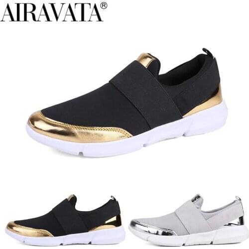 Airavata Womens Running Sneakers Mesh Casual Light Lazy Breathable Slip On Sports Gym Shoes Footwear Soft Sole Ladies Flat Shoe