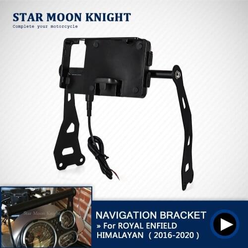 Motorcycle GPS SMART PHONE Windshield Navigation GPS Plate Bracket Adapt Holder For ROYAL ENFIELD HIMALAYAN 2016 - 2021