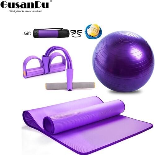 Fitness Yoga Mat Set Thickened Prevent Slipping Three-piece Yoga Supplies Explosion-proof Thickening Suitable For Home Outdoor