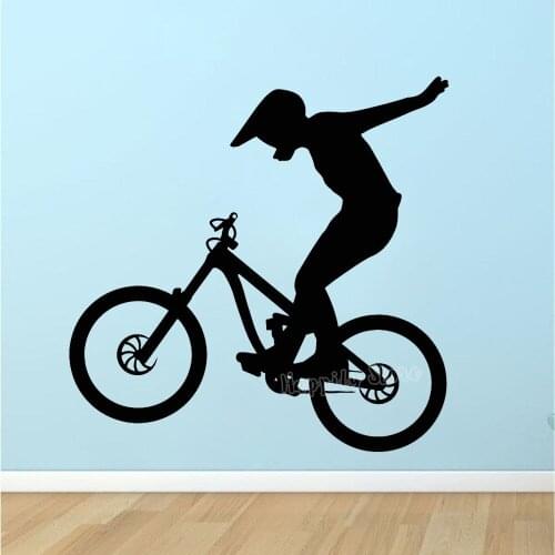 Bicycle Bike Extreme Sports Wall Stickers Home Living Room Decor Freestyle Motorbike Sticker for Boys Art Mural Bedroom P72