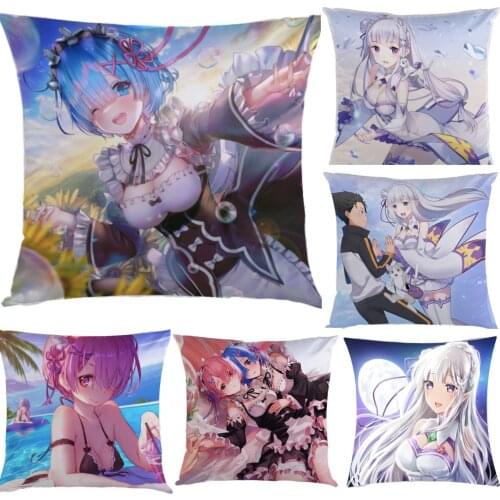 Re.o 45X45cm Pillowcase Hugging Body Pillow cover sexy Anime Game Pillows Cushion school Girl Boyfriend Gifts