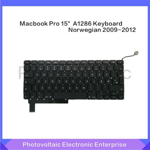 New Norway Norwegian Keyboard For Macbook Pro 15" Unibody A1286 2009 2010 2011 2012