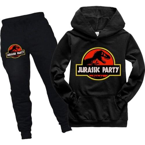 New Toddler Clothing Spring Autumn Fashion Hoodies Tracksuit Jurassic Park Hooded T-Shirt Suit Children Kid Girl Boys Sweatshirt