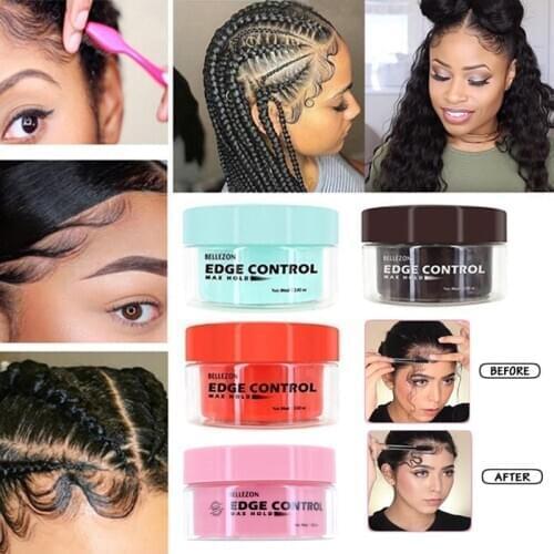 Refreshing Hair Oil Wax Cream Hair Edge Control Long lasting Styling Cream Broken Hair Finishing Anti-Frizz Hair Fixative Gel