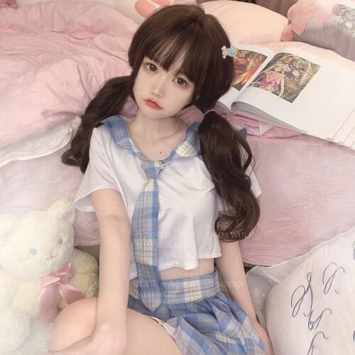 Lolita Student Jk Uniform Sexy Lingerie Japanese School Girl Sailor Cosplay Costumes Pleated Skirt Underwear Set for Women