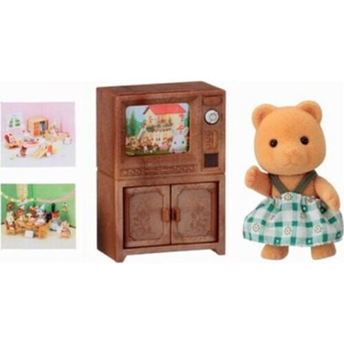 Sylvanian Families Bear Mist Tv Set