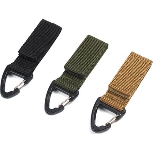 Outdoor Hiking Backpack MOLLE Strong Nylon Webbing Triangular Carabiner Clip Durable Outdoor Tools