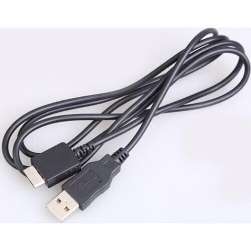 USB Data Sync Charging Cable connecting to a powered USB port Transfer for Sony E052 A844 A845 Walkman MP3 MP4 Player Black 1.2M