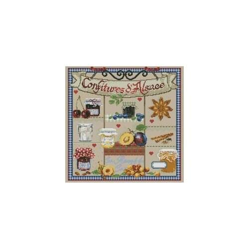 Jam of Alsace Counted Cross Stitch 11CT 14CT 18CT DIY Chinese Cross Stitch Kits Embroidery Needlework Sets