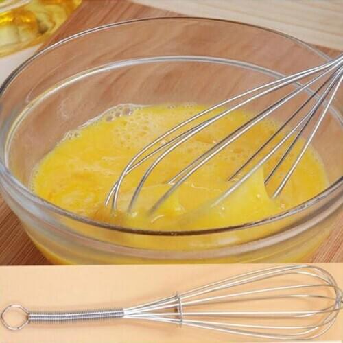 1PC Egg Beater Multifunctional Rotary Manual Egg Beater Mixer Kitchen Egg Whisk Bake Tool Egg Agitator Stainless Steel Egg Tool