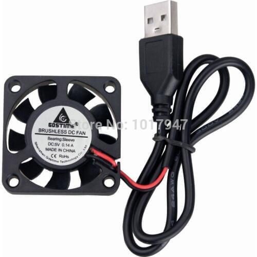 200 Pcs Lot Gdstime 5V USB Connector 4CM 40mm x 10mm Burshless Cooling Cooler Fan