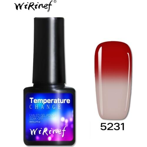 WiRinef 8ml Chameleon Temperature Gel Polish Thermal Change Gel Lacquer UV Hybrid Varnish Magic Polish Primer Gel