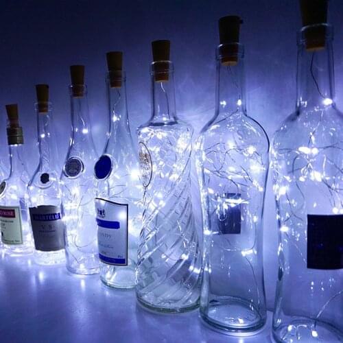 Battery-powered wine bottle light 1m / 2m DIY LED bar light birthday party Wedding Colorful Fairy Lights String Without battery