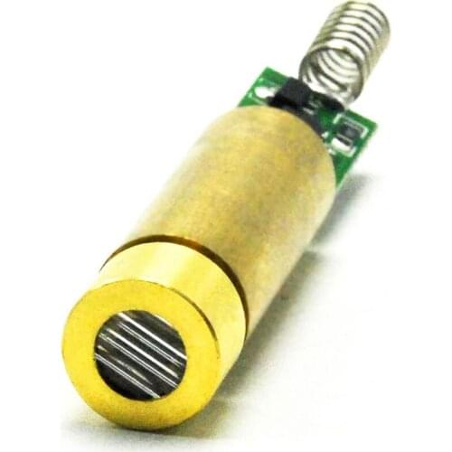 532nm 10mW Brass Green Laser Diode Module Line Beam w / 3V-3.7V Driver Switch