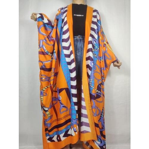 Dubai Kuwait Popular Floral Beach Holiday Summer Long Cardigan Dresses For Women Oversize Bohemian Swimwear Outfit Kaftan