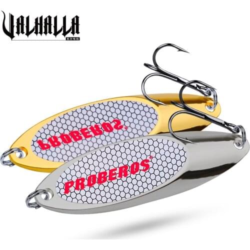 VALHALLA 1Pc Fishing Lure 3-60g Metal Spinner Spoon Lures Trout Hard Bait Sequins Paillette Artificial Baits Spinnerbait