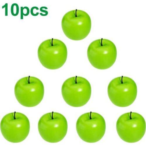 Kitchen Artificial Apples Decoration Adornment Ornament 10pcs Fruits Home