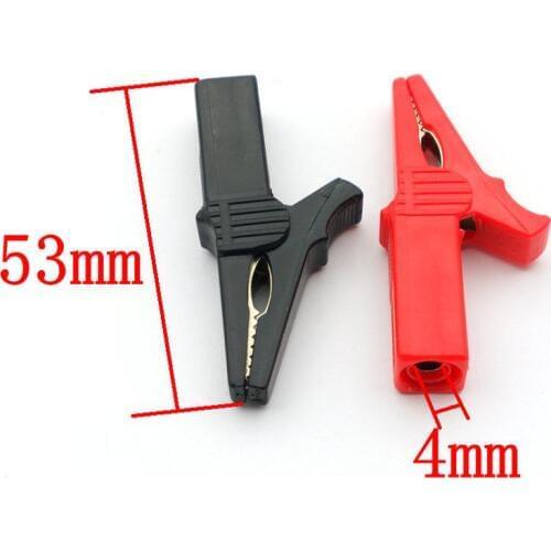 2PCS high quality Plastic Alligator Clips Electrical Crocodile Clamp For Test Probe Lead
