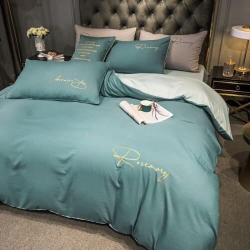 Scandinavian Simple Solid Color 4pcs Nude Bed Sheet Luxury Duvet Cover 3pcs Dormitory Fitted Bed Sheet Comfortable Bedding Decor