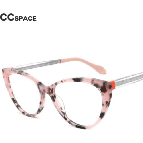 47586 Luxury Plate Cat Eye Glasses Frame Mens and Womens Optical Fashion Computer Eyeglasses