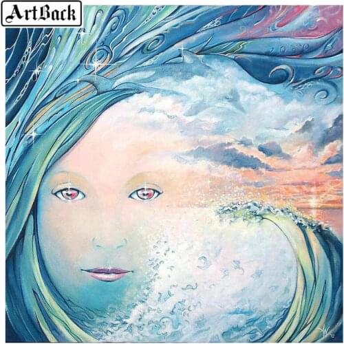 5d diamond embroidery portrait icon diamond painting woman abstract ocean landscape full square & round diamond mosaic