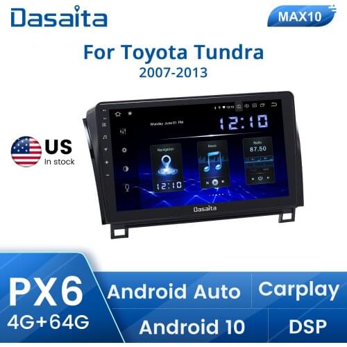 Dasaita Car Stereo for Toyota Tundra 2007 to 2013 and Sequoia 2008 to 2018 Radio GPS DSP 4G 64G Car Multimedia Player Android10