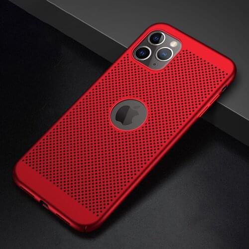 PC Phone Case For iPhone 12 11 Pro Max XR 7 8 Plus 12 Mini SE2020 XS MAX X 6 6S Plus Case Hard Cooling Hollow Solid Back Cover