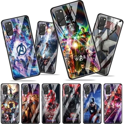 Avenger Marvel Superhero Tempered Glass Cover For Samsung Galaxy A01 A11 A21S A21 EU A31 A41 A51 A71 A81 A91 Phone Case