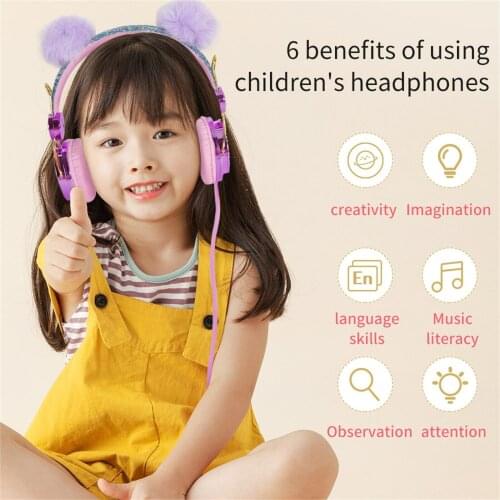 Childrens Headphones Can Be Adjusted Lightweight In-ear Suitable For PC Tablet childrens Headset With Microphone for Phone 1PC
