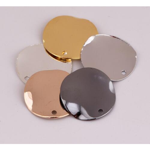 30 pieces / batch of 15x0.3mm copper wave arc single hole disc jewelry used in the discovery of jewelry DIY bracelet accessories